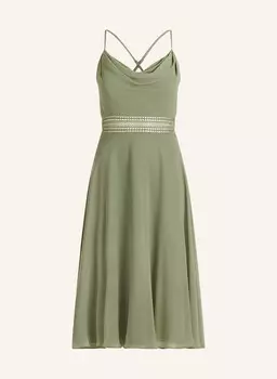 Коктейльное платье с дырочным кружевом Vm Vera Mont, зеленый