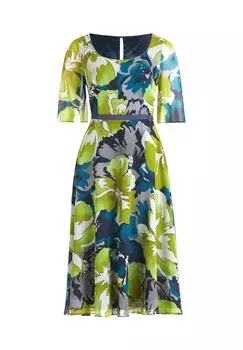 Коктейльное платье с короткими рукавами Vera Mont, цвет Dark Blue Green