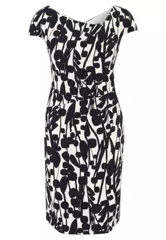 Коктейльное платье с короткими рукавами Vera Mont, белый