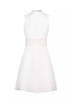 Коктейльное платье с кружевной вставкой Vera Mont, цвет Ivory White