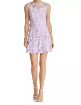 Коктейльное платье с кружевными звездами, многоуровневое, фиолетового цвета Aqua