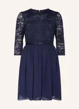 Коктейльное платье с кружевом и пайетками Happy Girls, синий