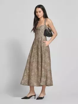 Коктейльное платье с квадратным вырезом, модель 'LILAH' Bardot, коричневый