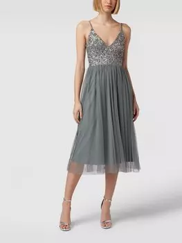 Коктейльное платье с отделкой пайетками LACE & BEADS