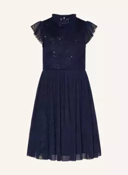 Коктейльное платье с пайетками и рюшами Happy Girls, синий