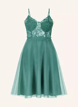 Коктейльное платье с пайетками и кружевом Suddenly Princess, зеленый