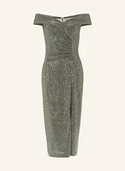 Коктейльное платье с пайетками и блестящей пряжей Swing, зеленый