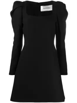 Коктейльное платье с пышными рукавами VALENTINO GARAVANI, черный