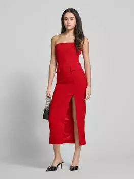 Коктейльное платье с разрезом модель 'NIKKI' Bardot, красный