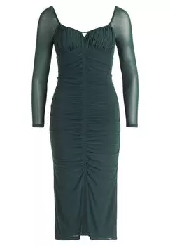 Коктейльное платье с рюшами Vera Mont, серый