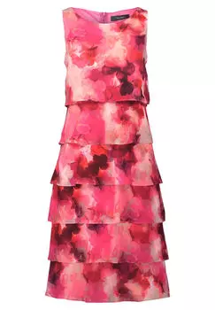 Коктейльное платье с рюшами Vera Mont, розовый