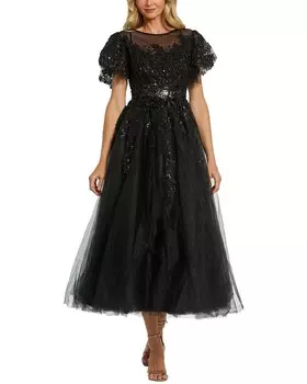 Коктейльное платье с украшением Mac Duggal, черный