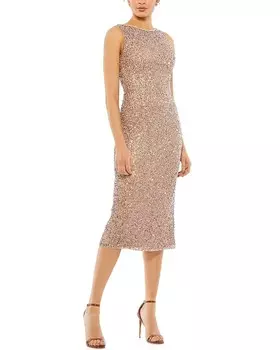 Коктейльное платье с украшением Mac Duggal, цвет Rosewood