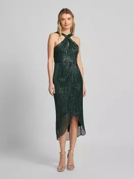 Коктейльное платье с узлом Adrianna Papell, темно-зеленый