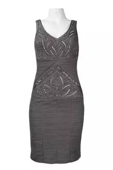 Коктейльное платье с V-образным вырезом и рюшами из ленты в цвете «уголь» Suewong, цвет charcoal