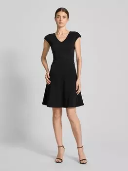 Коктейльное платье с V-образным вырезом ARMANI EXCHANGE, черный