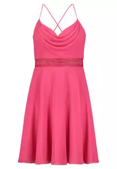 Коктейльное платье с воротником-хомутом Vera Mont, розовый