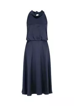 Коктейльное платье с воротником стойкой Vera Mont, цвет Night Sky