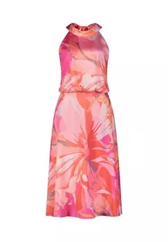 Коктейльное платье с воротником стойкой Vera Mont, цвет Orange Pink