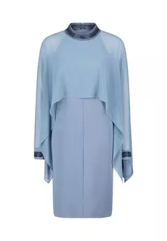 Коктейльное платье с воротником стойкой Vera Mont, цвет Bluish Grey