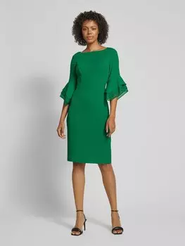 Коктейльное платье с вырезом лодочкой модель 'RADIANT' Adrianna Papell, темно-зеленый