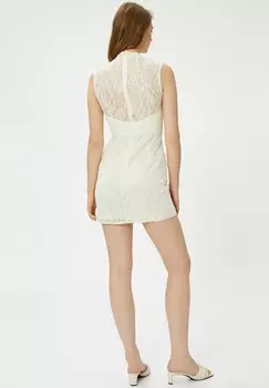 Коктейльное платье SLIM FIT BRIDAL MINI Koton, кремовый