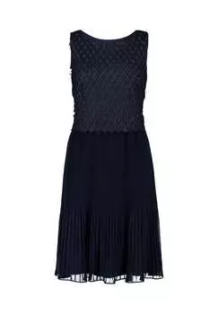 Коктейльное платье со складками Vera Mont, цвет night sky