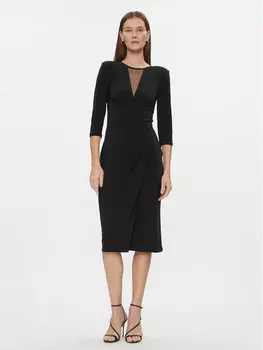 Коктейльное платье стандартного кроя Rinascimento, черный