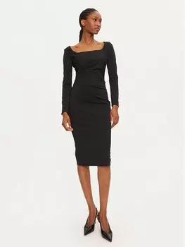 Коктейльное платье стандартного кроя Rinascimento, черный