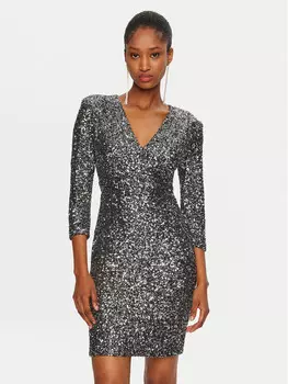 Коктейльное платье стандартного кроя Rinascimento, серебряный