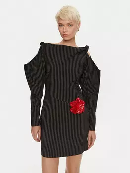 Коктейльное платье стандартного кроя Rotate, черный