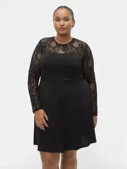 Коктейльное платье стандартного кроя Vero Moda Curve, черный