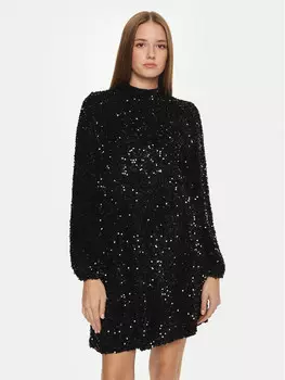 Коктейльное платье стандартного кроя Vila, черный