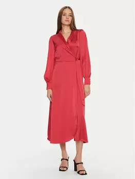 Коктейльное платье стандартного кроя Vila, красный