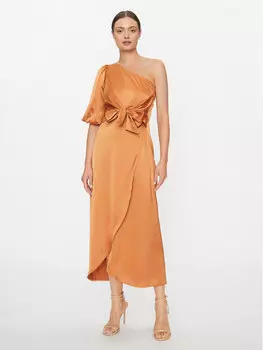 Коктейльное платье стандартного кроя Yas, коричневый