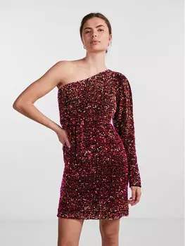 Коктейльное платье стандартного кроя Yas, красный