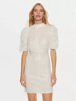 Коктейльное платье стандартного кроя Yas, экрю