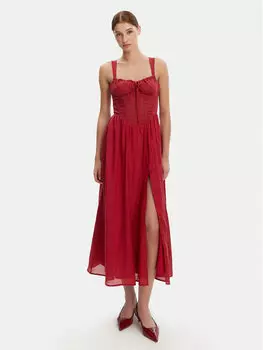 Коктейльное платье стандартный крой 59237DB Bardot, красный