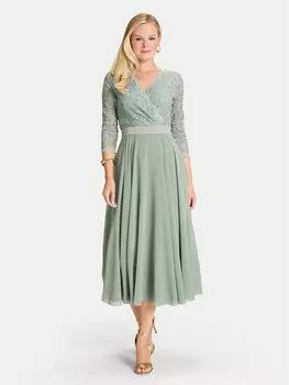 Коктейльное платье стандартный крой 5AE29100 Swing, зеленый