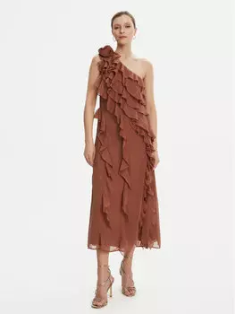 Коктейльное платье стандартный крой 71YOR French Connection, коричневый