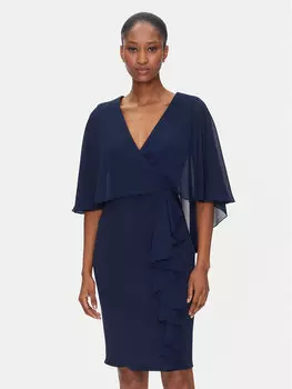 Коктейльное платье стандартный крой CFC0123560003 Rinascimento, синий