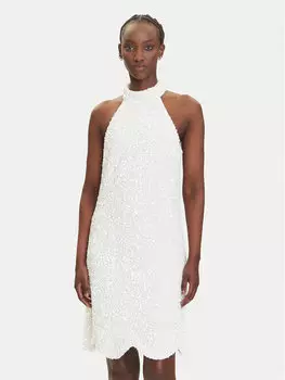 Коктейльное платье стандартный крой Mira 26037830 Yas, экрю