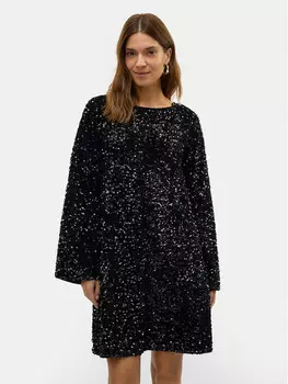 Коктейльное платье свободного кроя Vero Moda, черный