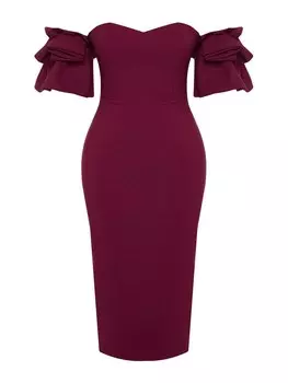 Коктейльное платье Trendyol, цвет Wine red