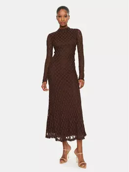 Коктейльное платье узкого кроя Bardot, коричневый