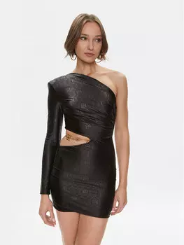 Коктейльное платье узкого кроя Elisabetta Franchi, черный