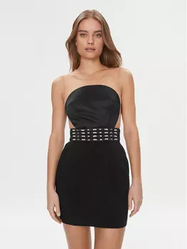Коктейльное платье узкого кроя Elisabetta Franchi, черный