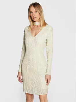 Коктейльное платье узкого кроя Marciano Guess, экрю