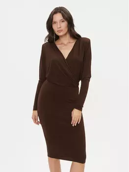 Коктейльное платье узкого кроя Marciano Guess, коричневый