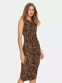 Коктейльное платье узкого кроя Norma Kamali, коричневый